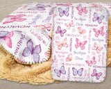 Personalized Name Blanket - Butterfly Blanket - Personalized Butterfly Baby Blanket - Butterflies Baby Name Blanket - Baby Shower Gift