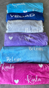 Custom Name Blanket - Personalized Gift for Kids Adults - Unique Baby Shower, Christmas and Birthday Gift