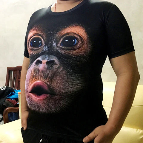 Unisex Funny 3D Monkey T-Shirt