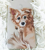 Custom Pet Portrait Phone Case - Gift for dog lover, Dog gift ideas , Dog loss gift