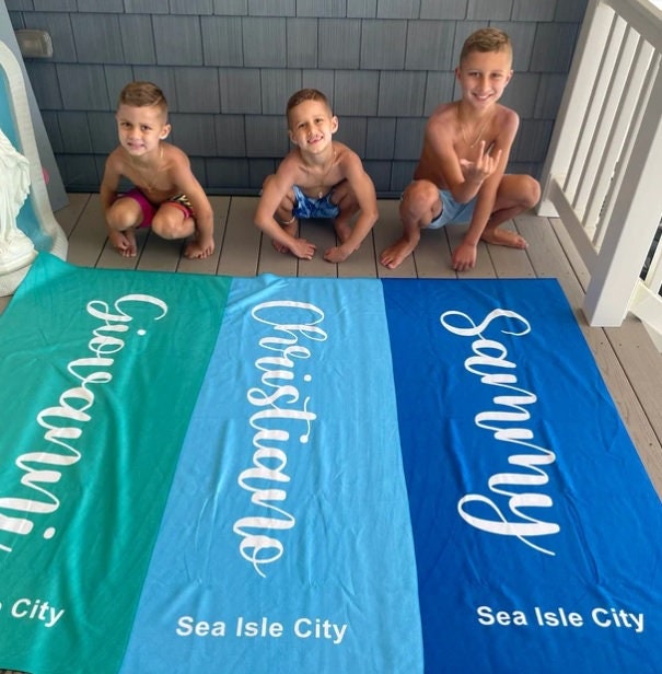 Personalized Name Beach Towel Bath Towel Pool Towel