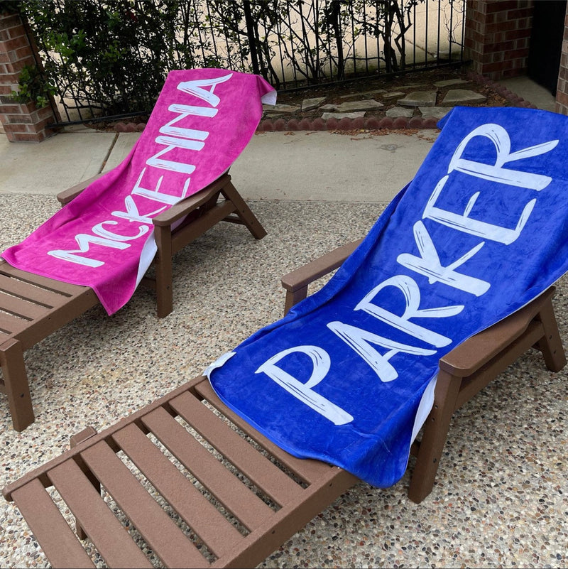 Personalized Name Beach Towel Bath Towel Pool Towel