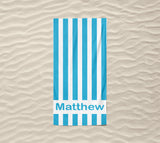 Striped Personalized Beach Towel Bath Towel Pool Towel