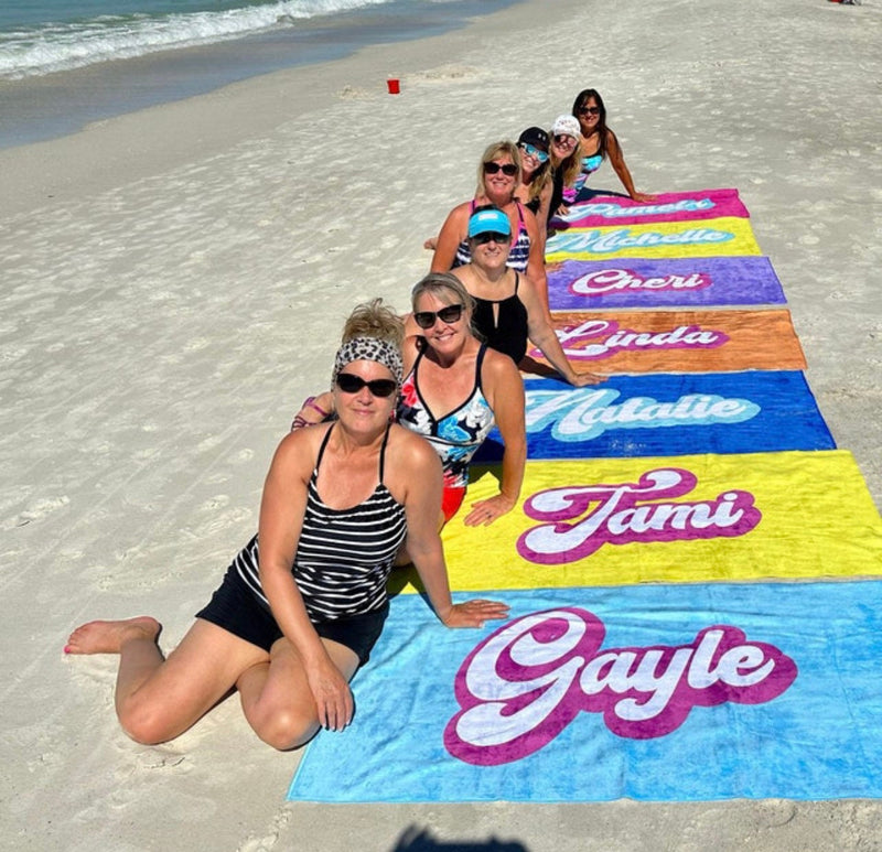 Personalized Name Beach Towel Bath Towel Pool Towel