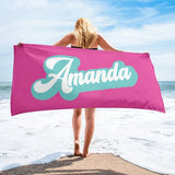 Personalized Name Beach Towel Bath Towel Pool Towel