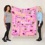 Butterflies Custom Name Blanket