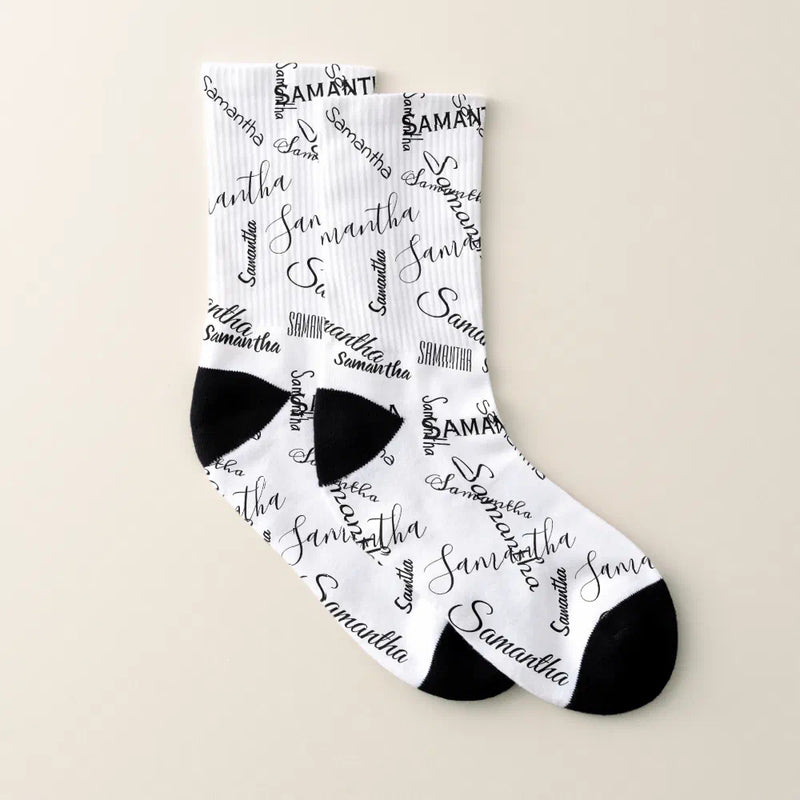 Unisex Custom Name Socks