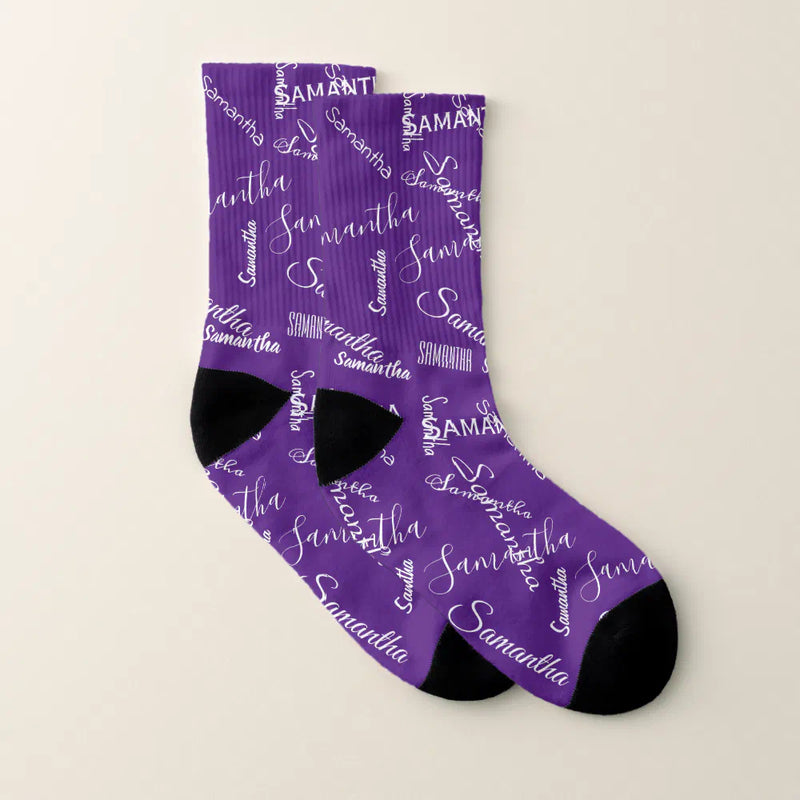 Unisex Custom Name Socks