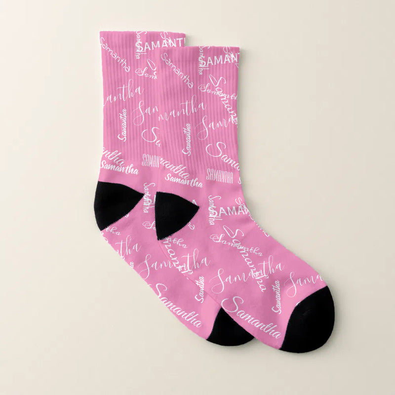 Unisex Custom Name Socks