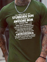 Awesome Mom Print T Shirt for Men