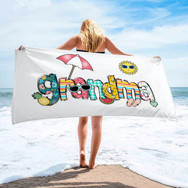 Personalized Name Beach Towel Bath Towel Pool Towel