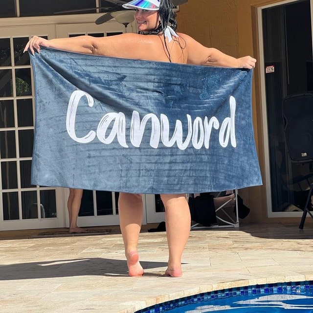 Personalized Name Beach Towel Bath Towel Pool Towel