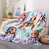 Cute Sea Turtle Mermaid High Quality Super Soft Blanket