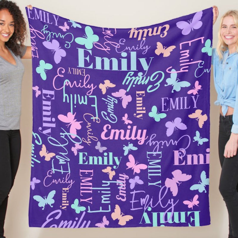 High Quality Super Soft Personalized Name Blanket for All Ages