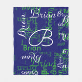 High Quality Super Soft Personalized Name Blanket