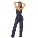 Sparkle On Wide Leg Sequins Jumpsuit