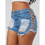 Ripped Denim Shorts