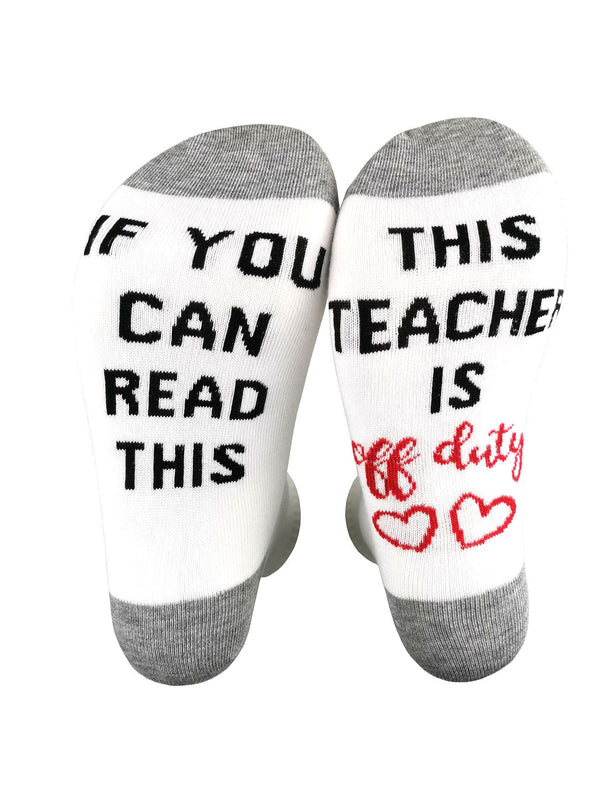 Teacher is Off Duty Crew Socks