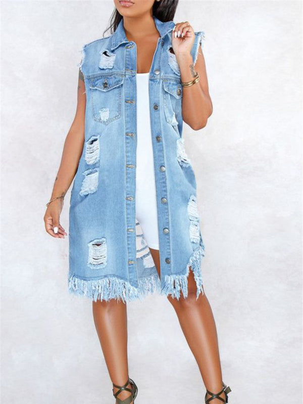 Sleeveless Denim Jacket