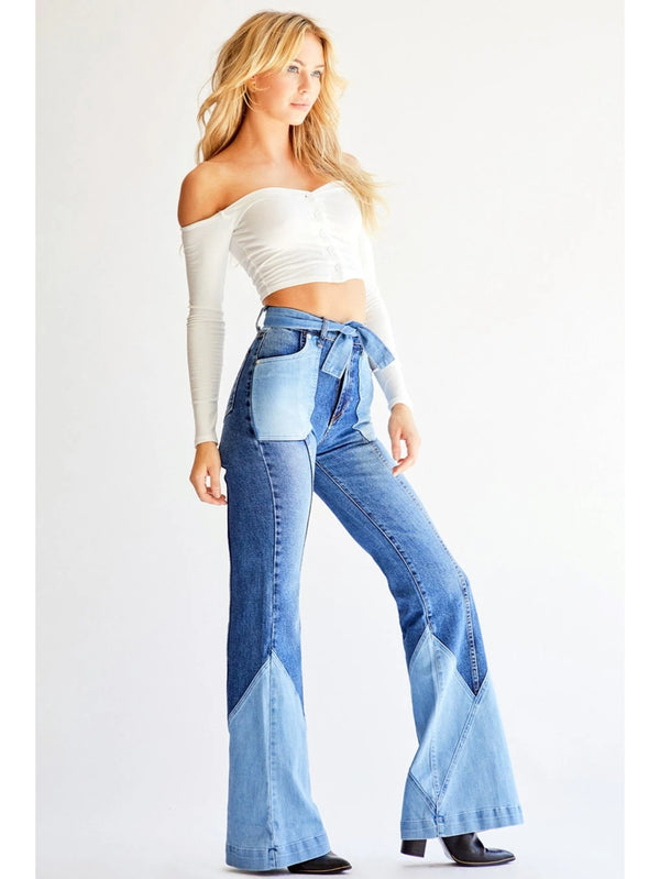 High Waist Flare Leg Jeans