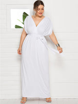 Plus Size Knot Front Dress