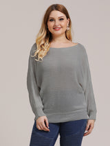 Plus Size Drop Shoulder Sweater