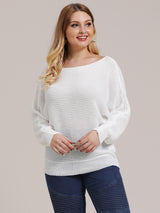 Plus Size Drop Shoulder Sweater