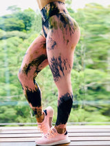 Tie Dye Absorbs Sweat Breathable Seamless Leggings