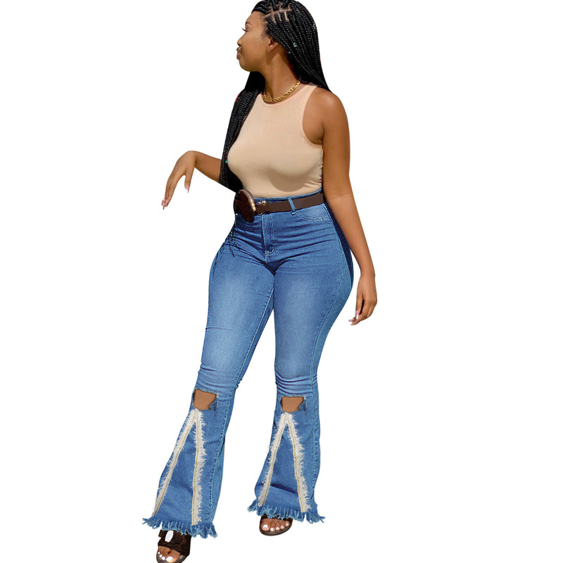 High Waist Flare Leg Jeans