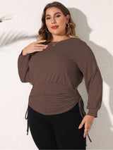 Plus Size Drawstring Waist Top