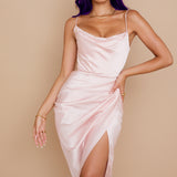 Silk Side Split Dress