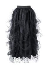 Plus Size Elegant Formal Tulle Skirt