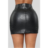 PU Leather Bodycon Skirt