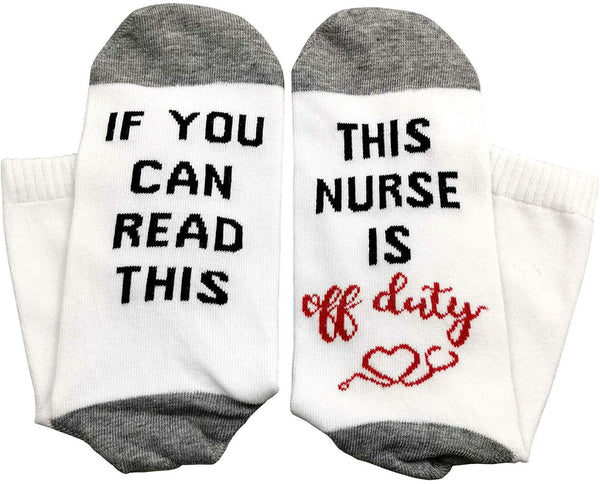 Nurse is Off Duty Crew Socks