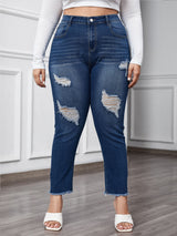 Plus Size Ripped Skinny Jeans