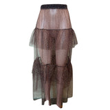 Mesh Layered Hem Skirt