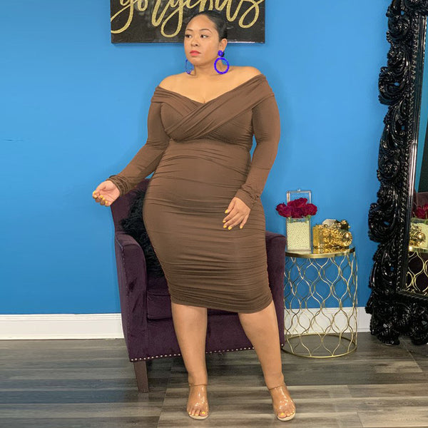 Plus Size Elegant Bodycon Dress