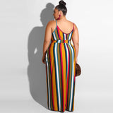 Plus Size Belted Cami Dress with Pockets