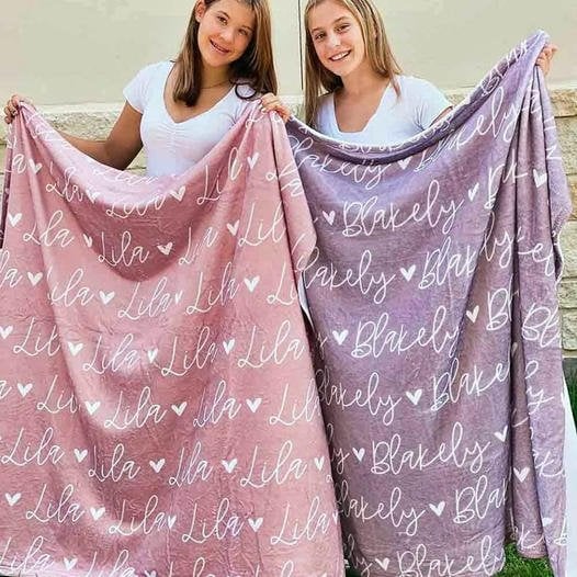 High Quality Super Soft Personalized Name Blanket for All Ages