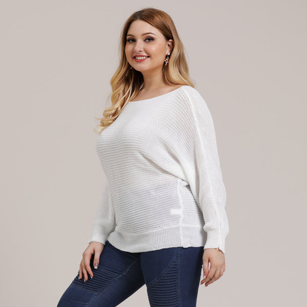 Plus Size Drop Shoulder Sweater