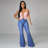 High Waist Flare Leg Jeans