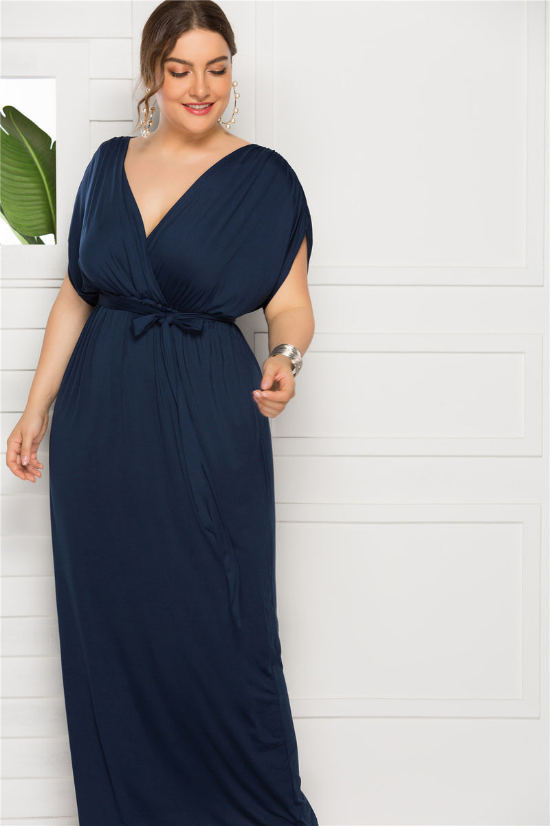 Plus Size Knot Front Dress