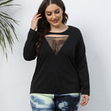 Plus Size Cut Out Tee Top