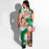 Plus Size Tie Dye Top & Pants Set