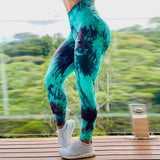 Tie Dye Absorbs Sweat Breathable Seamless Leggings