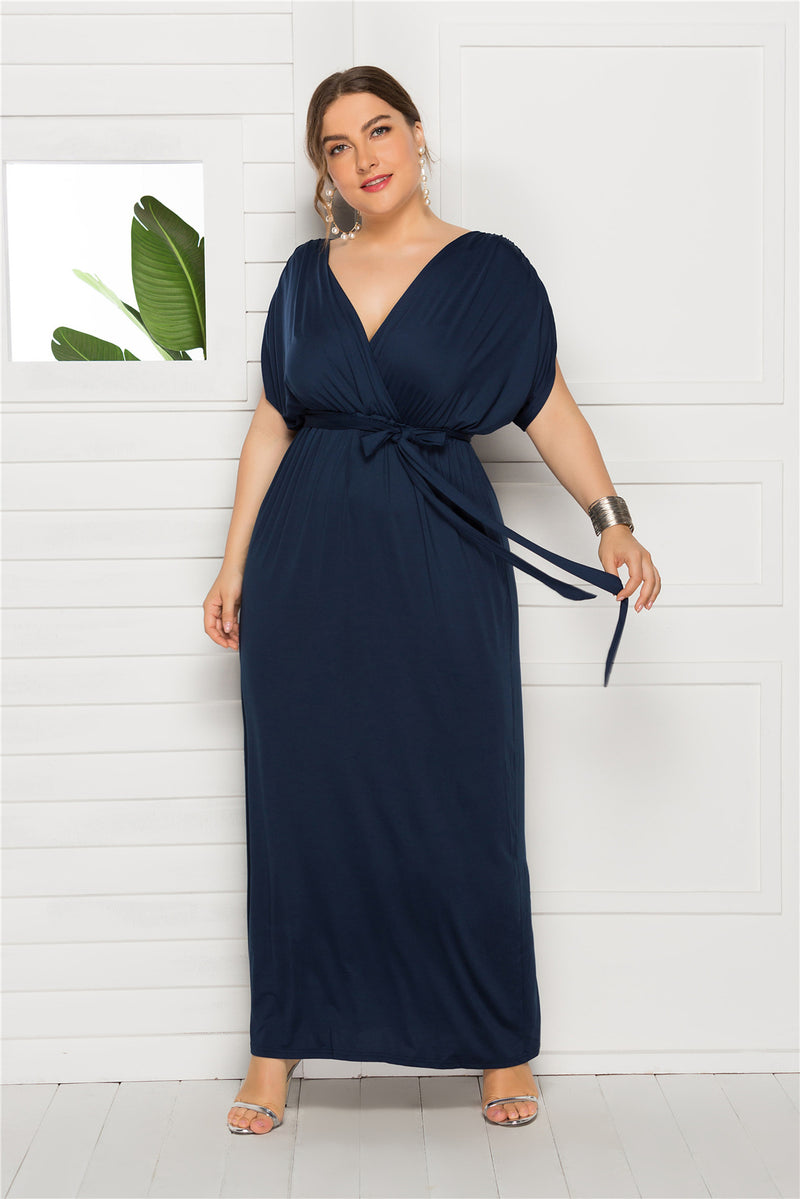 Plus Size Knot Front Dress