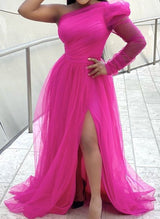 Plus Size Elegant Formal Tulle Maxi Dress