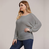 Plus Size Drop Shoulder Sweater