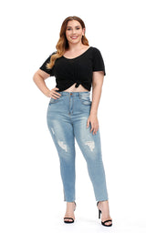 Plus Size Ripped Skinny Jeans