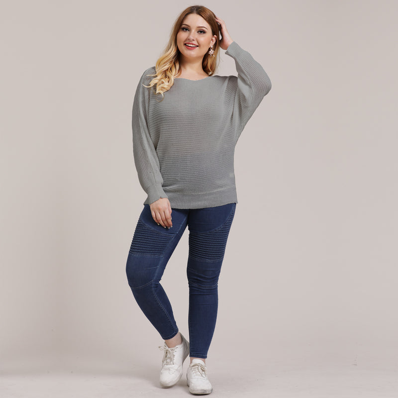 Plus Size Drop Shoulder Sweater